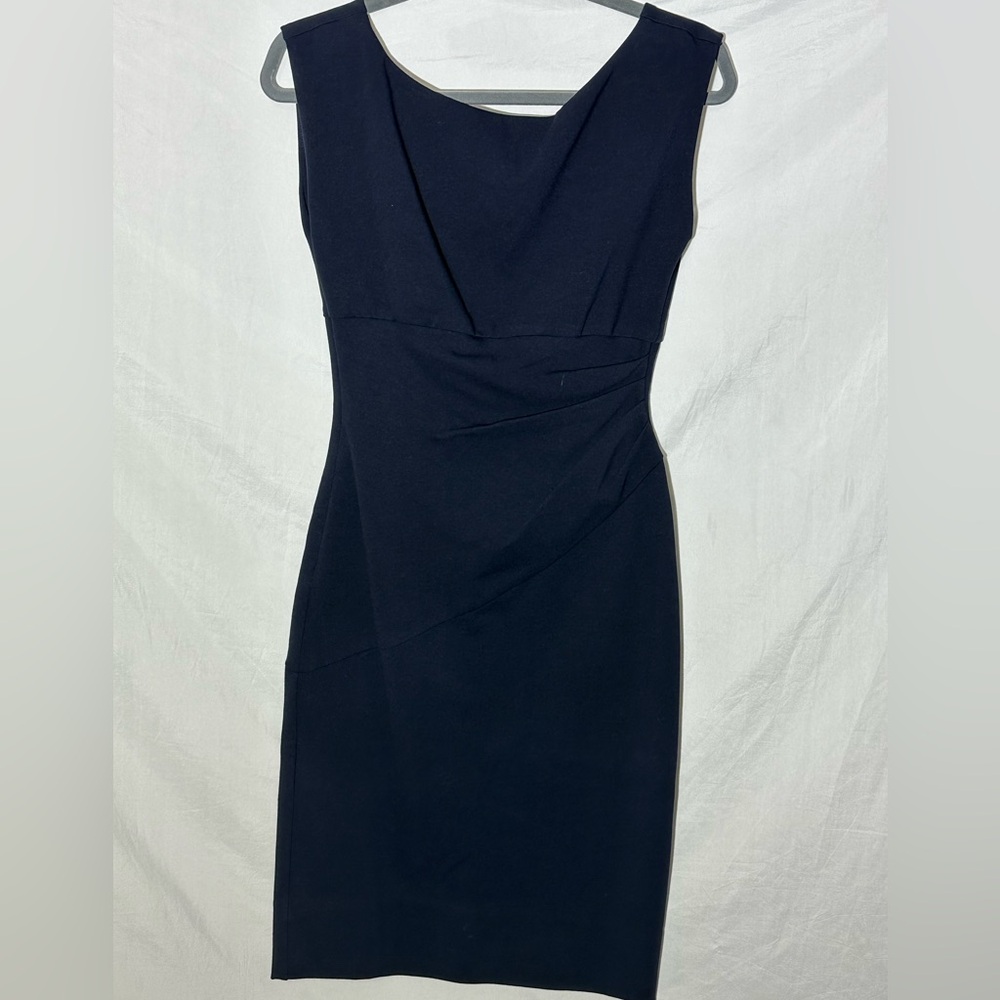 Diane Von Furstenberg Navy Blue Jori Sheath Ponte Knit Dress size 4